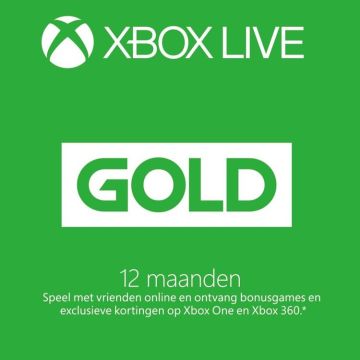 Xbox Live Gold abonnement 12 maanden ( Code / Key)